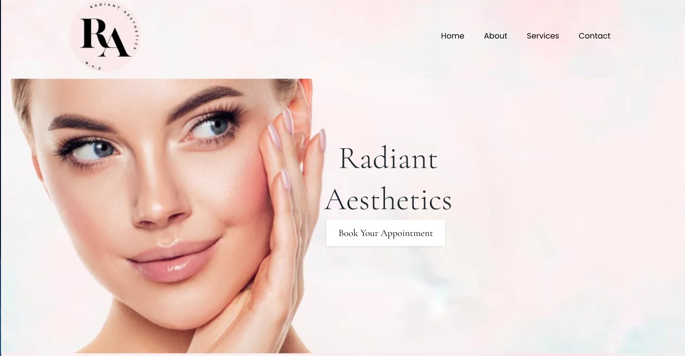 Radiant Aesthetics NYC website design